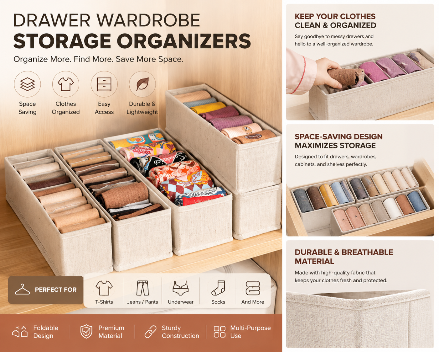 Drawer Wardrobe Organizer - VivyBox