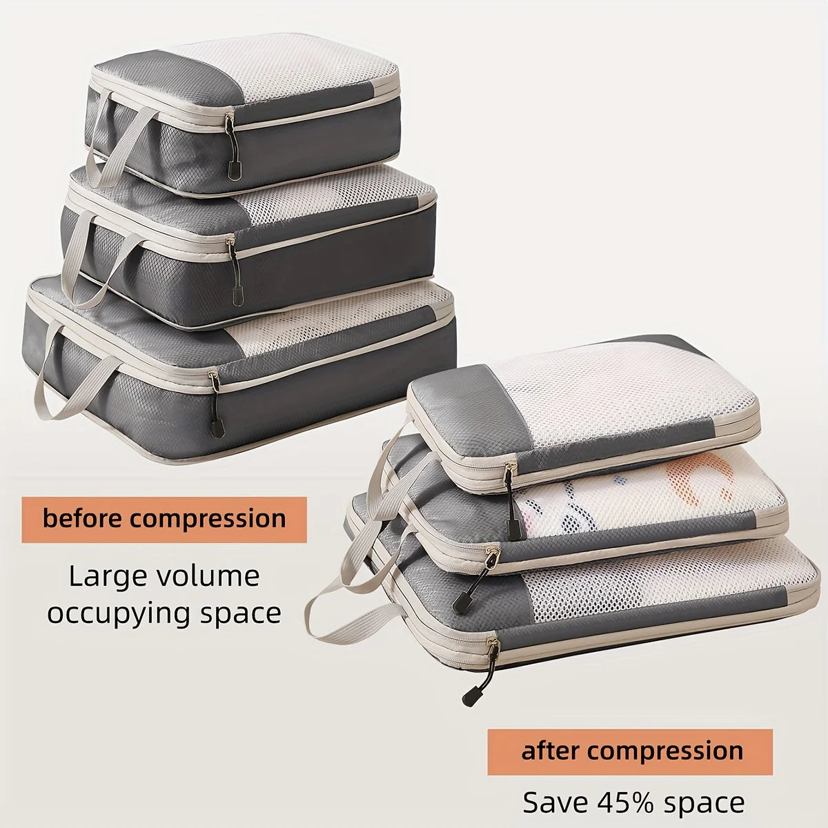 3-Piece Travel Compression Packing Set