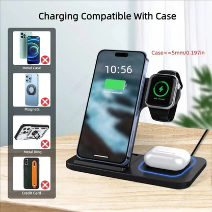 3 in 1 Wireless Charging Station