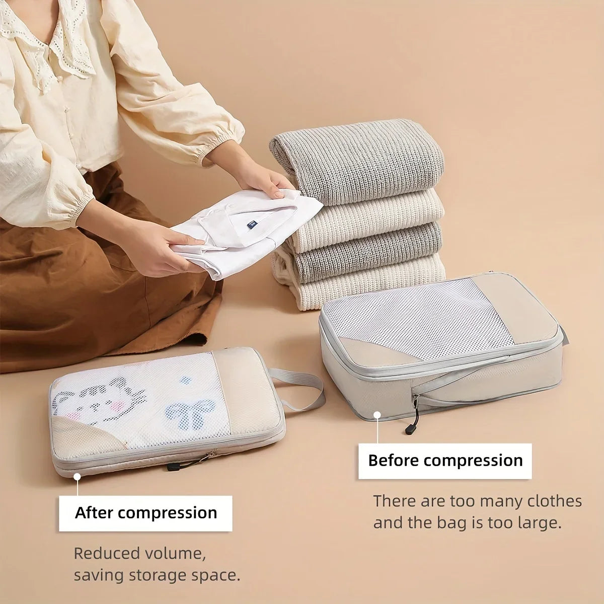 3-Piece Travel Compression Packing Set
