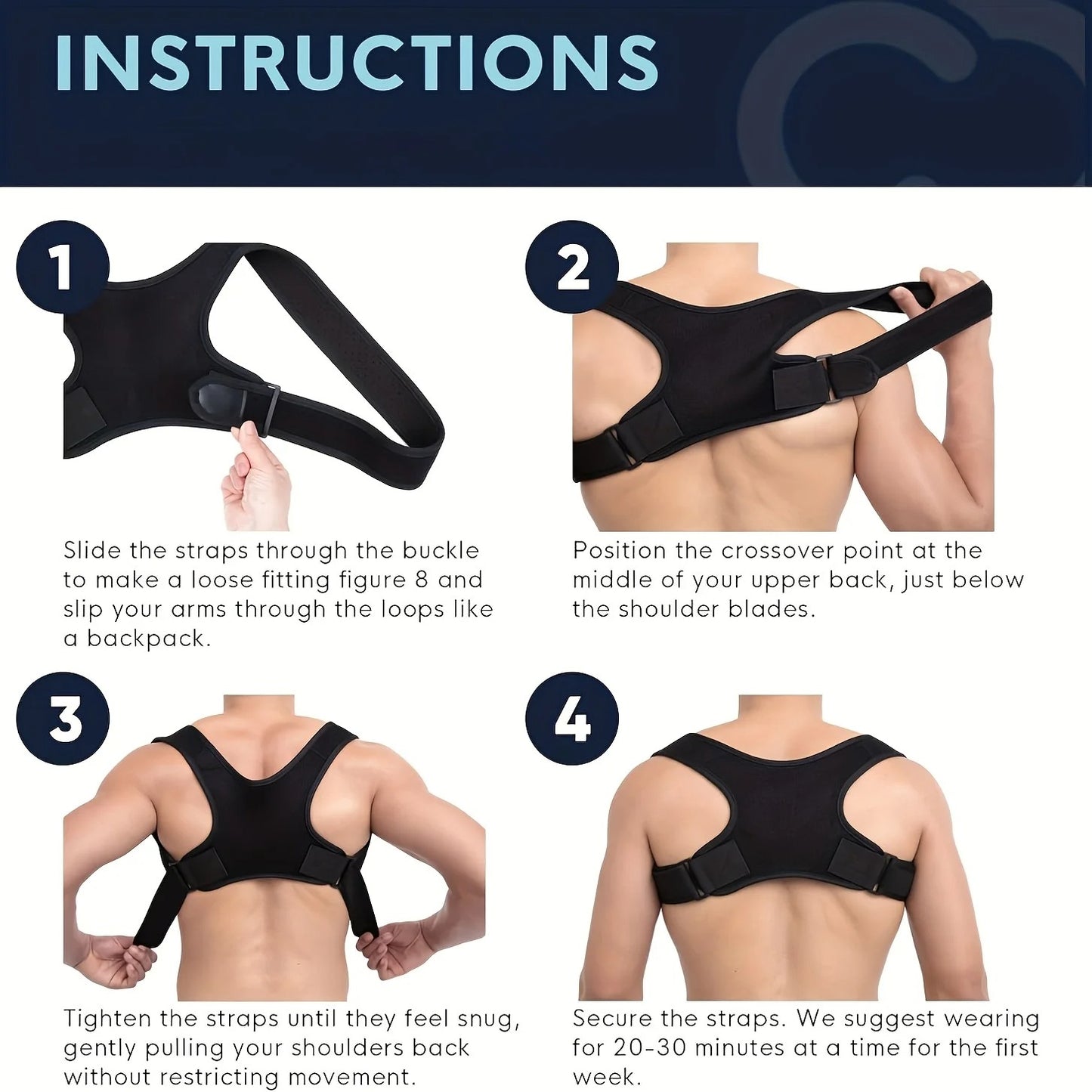 Adjustable Back Support Belt (Posture Corrector) - VivyBox
