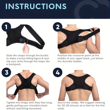 Adjustable Back Support Belt (Posture Corrector) - VivyBox